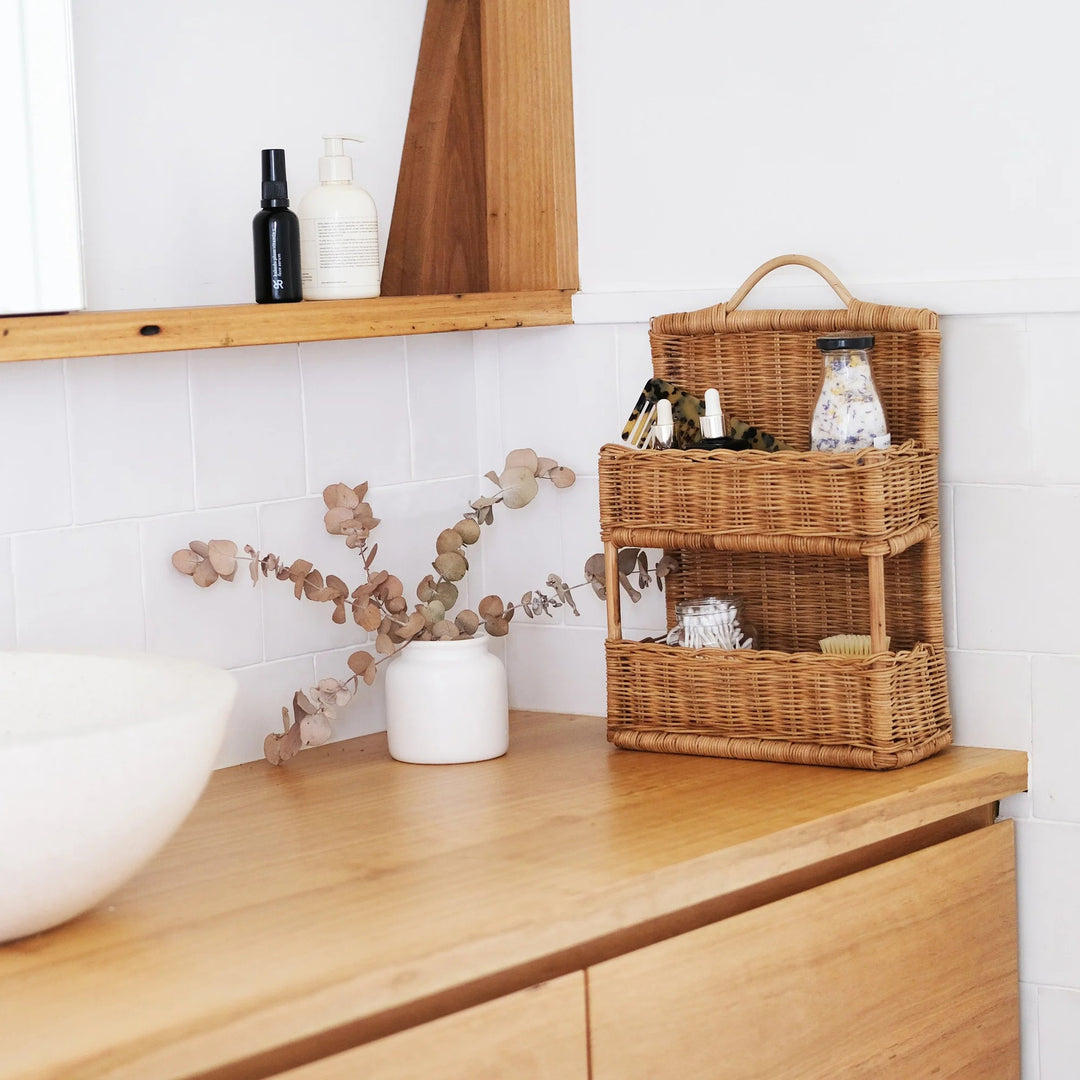 Braided storage basket with handle Kalsten