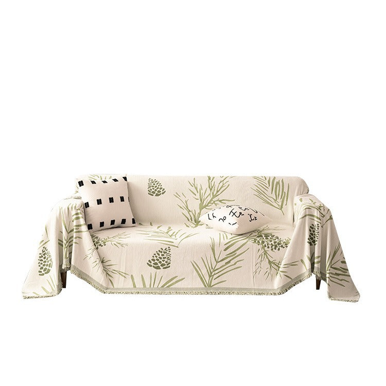 Leaf Print Decorative Throw Blanket