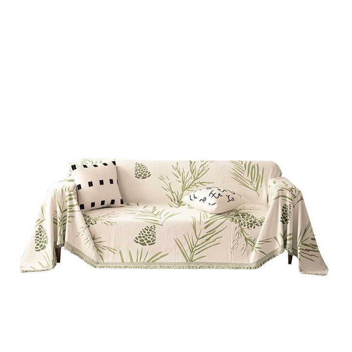 Leaf Print Decorative Throw Blanket