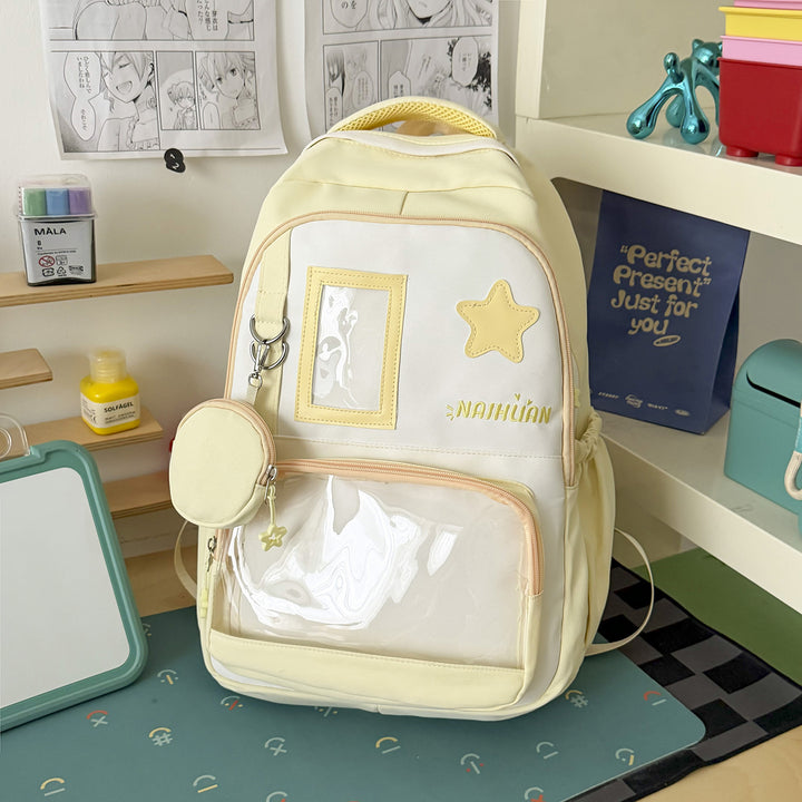 Stylish Star-Embellished School Backpack Kalsten 1791205030