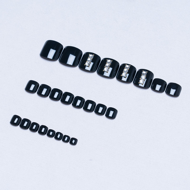 Elegant Decorative Press-On Toenails