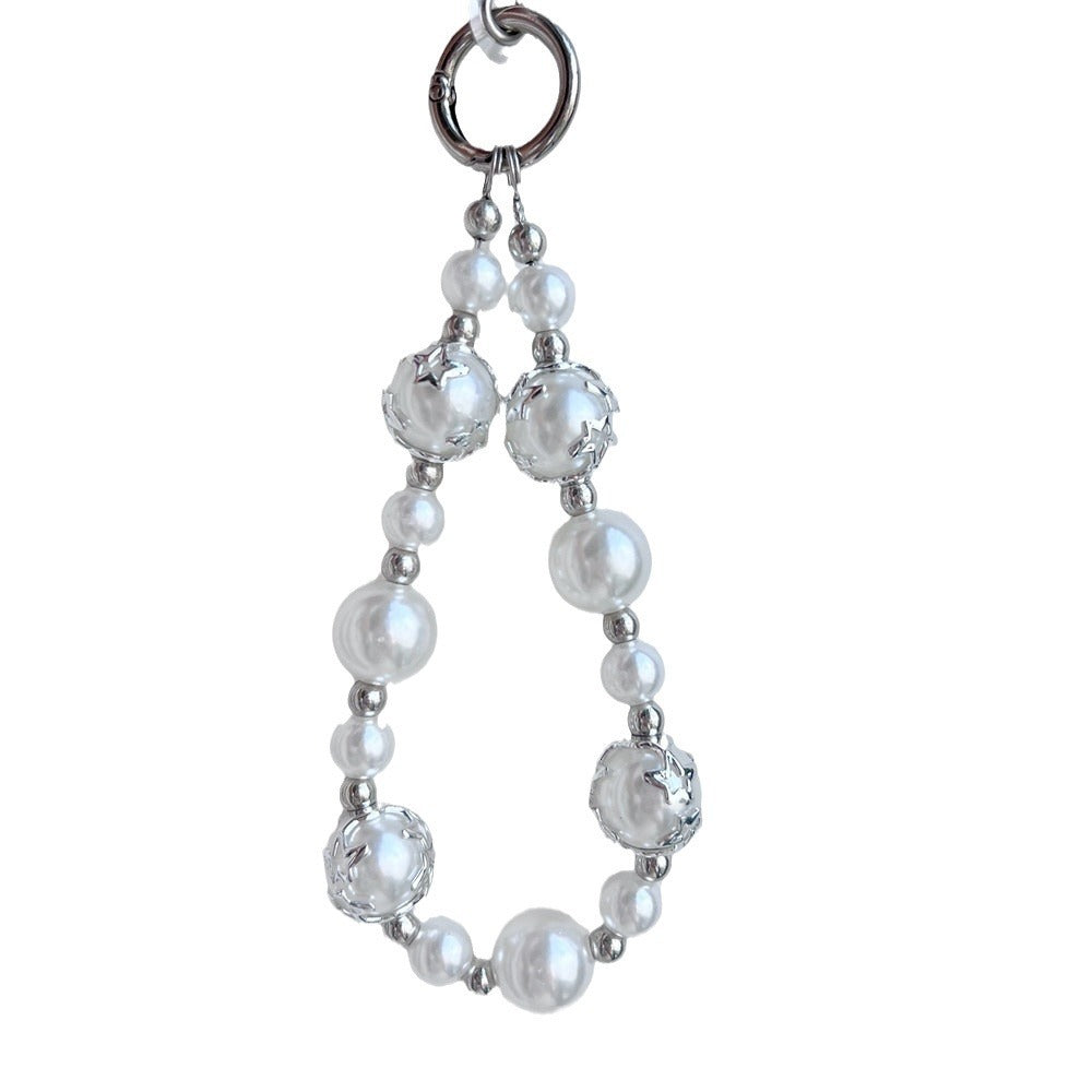 Elegant Pearl-Embellished Charm Keychain Kalsten
