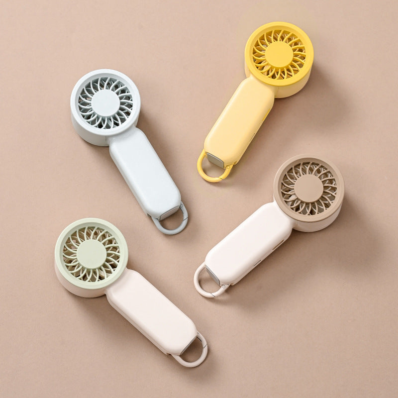 Unisex compact portable handheld fan with rechargeable battery quiet operation ergonomic handle and carrying strap Kalsten