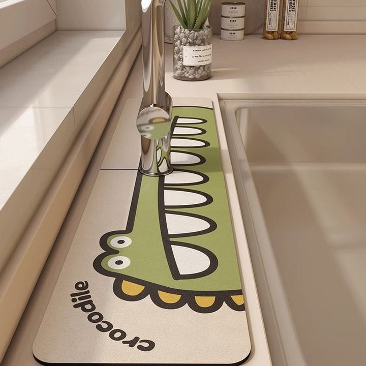 Crocodile-Themed Kitchen Sink Mat Kalsten