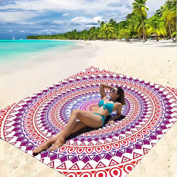 Mandala Design Beach Mat Kalsten