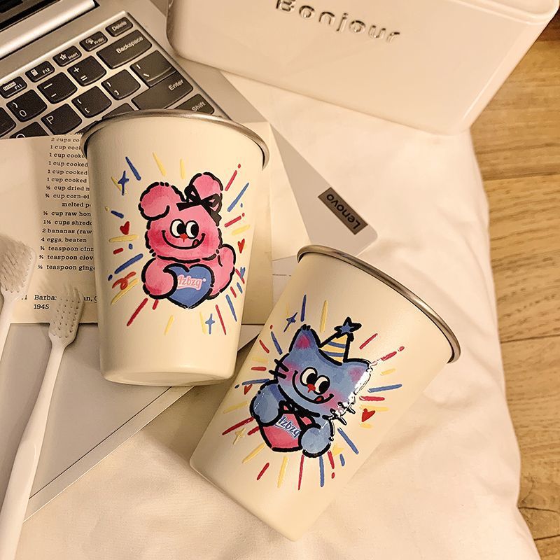 Creative drinking glass with funny cat motif Kalsten