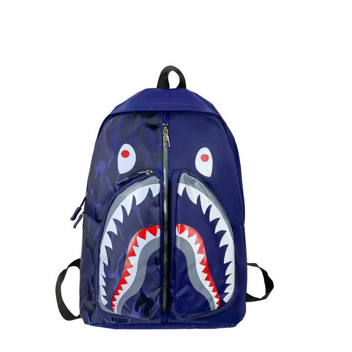 Backpack with Elaborately Designed Shark Motif Kalsten