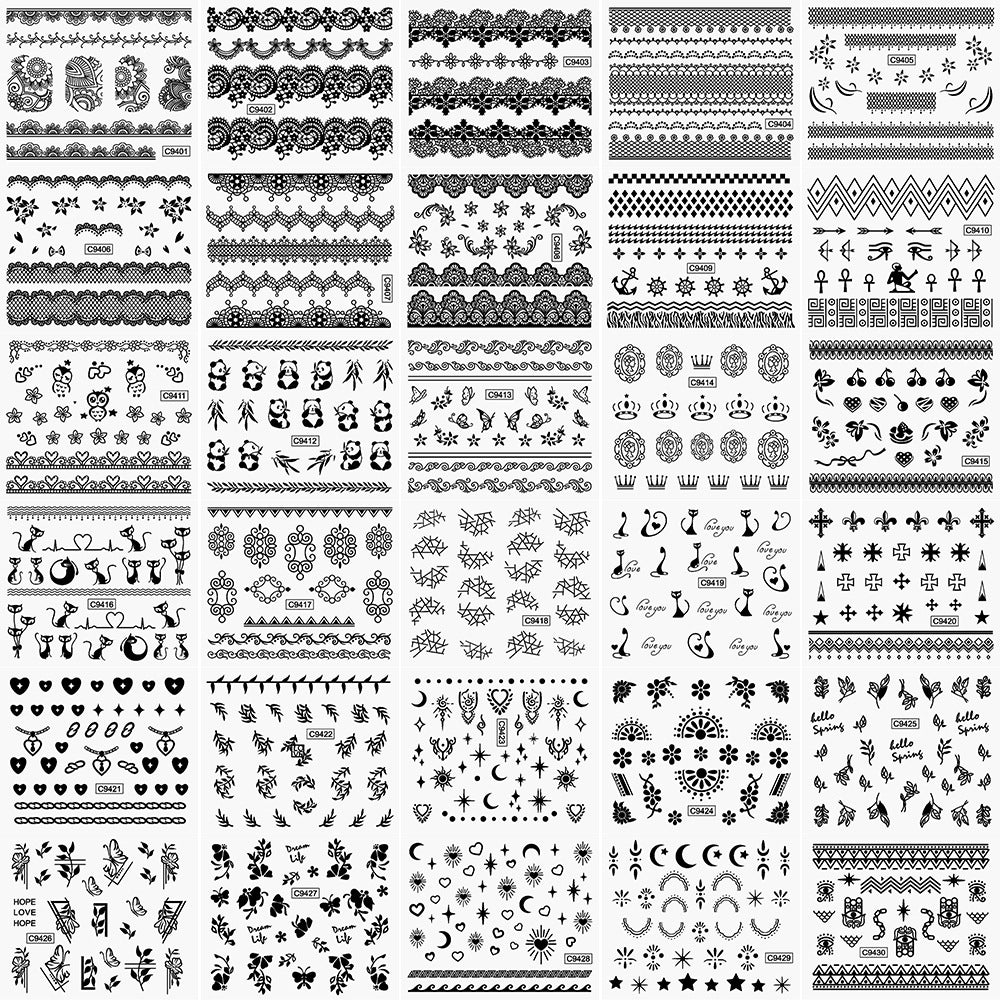Creative Nail Art Sticker Collection