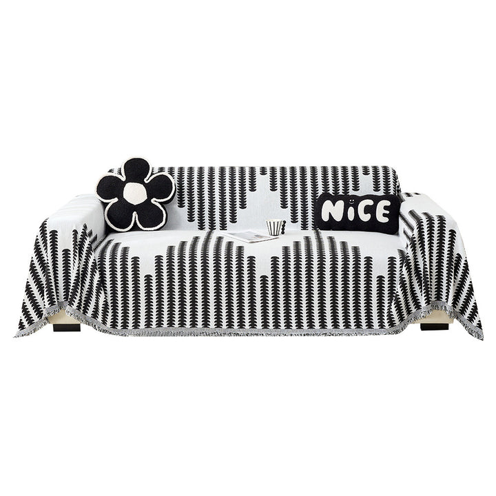 Cozy Decorative Fringe Sofa Throw Blanket