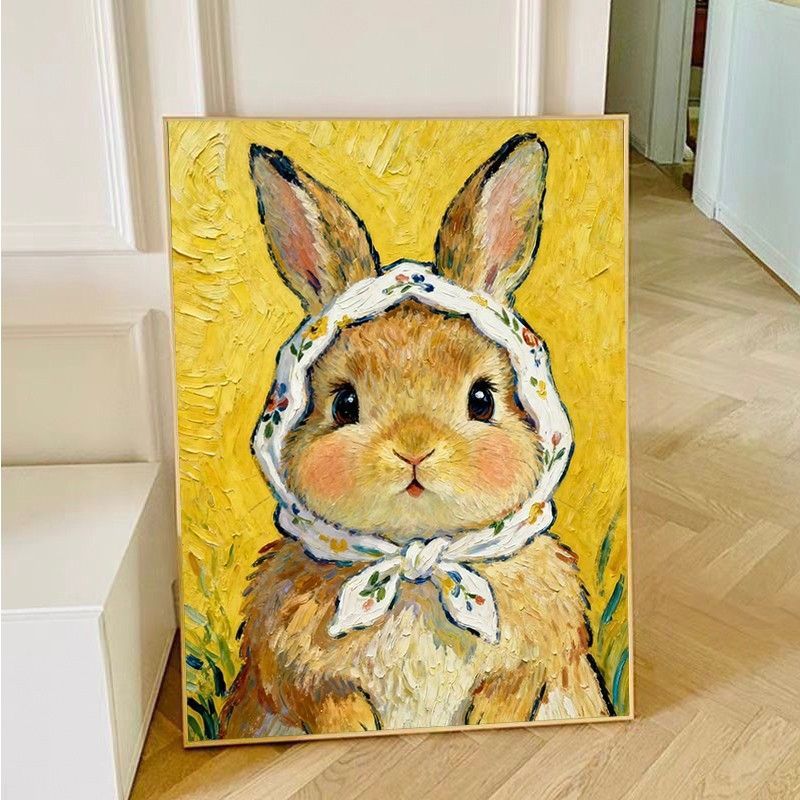 Whimsical Bunny Canvas Art Print Kalsten