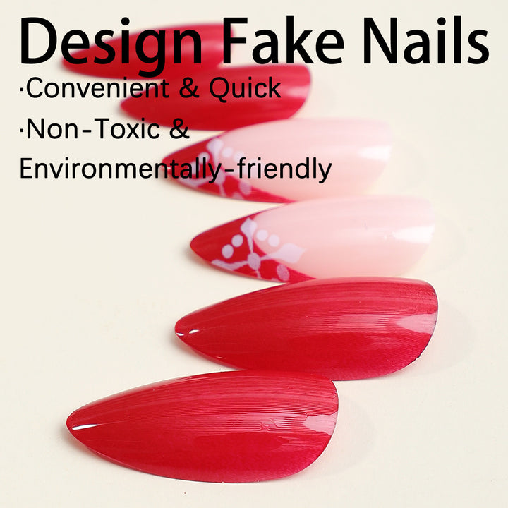 Acrylic nail set with gradient and elegant accents Kalsten