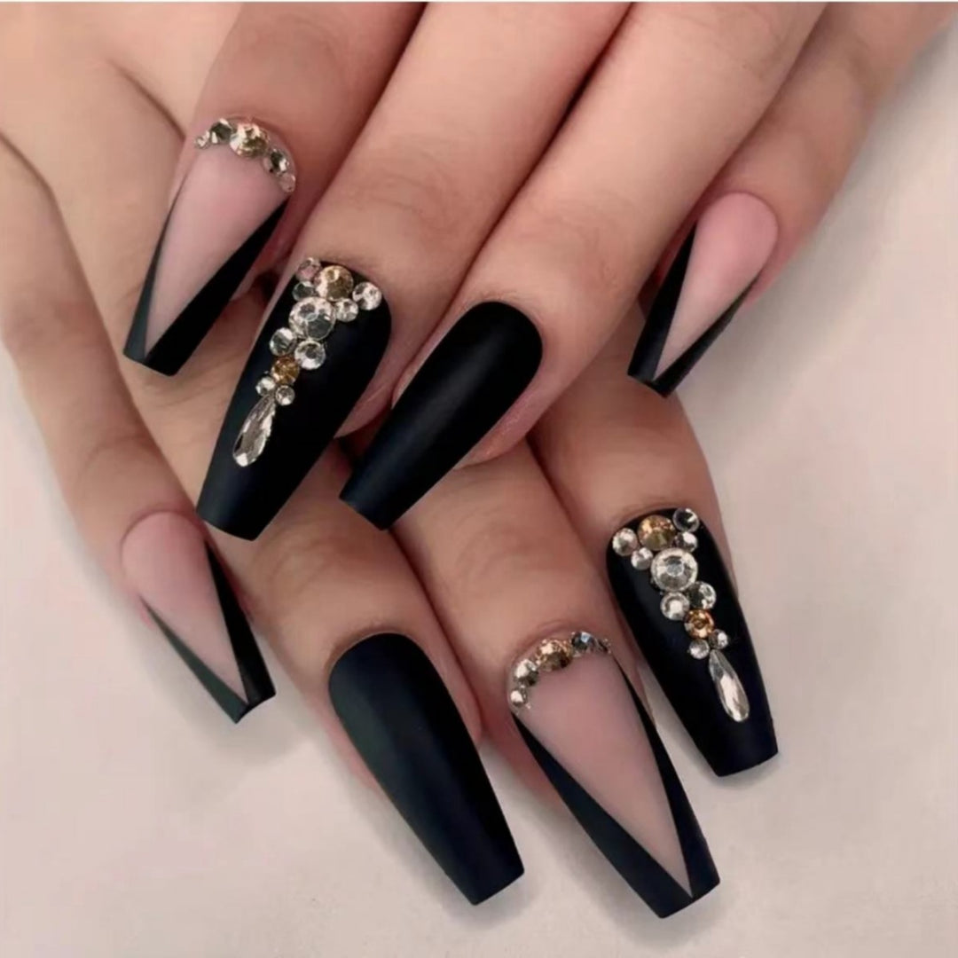 Ornate Butterfly-Inspired Acrylic Nail Extensions Kalsten