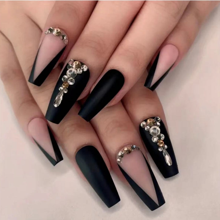 Ornate Butterfly-Inspired Acrylic Nail Extensions Kalsten