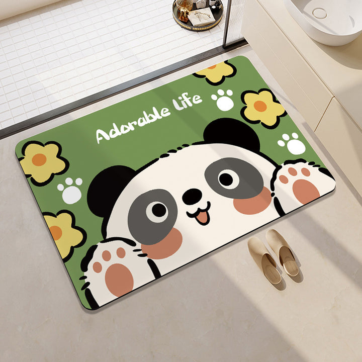 Playful Bear-Themed Plush Bath Mat Kalsten