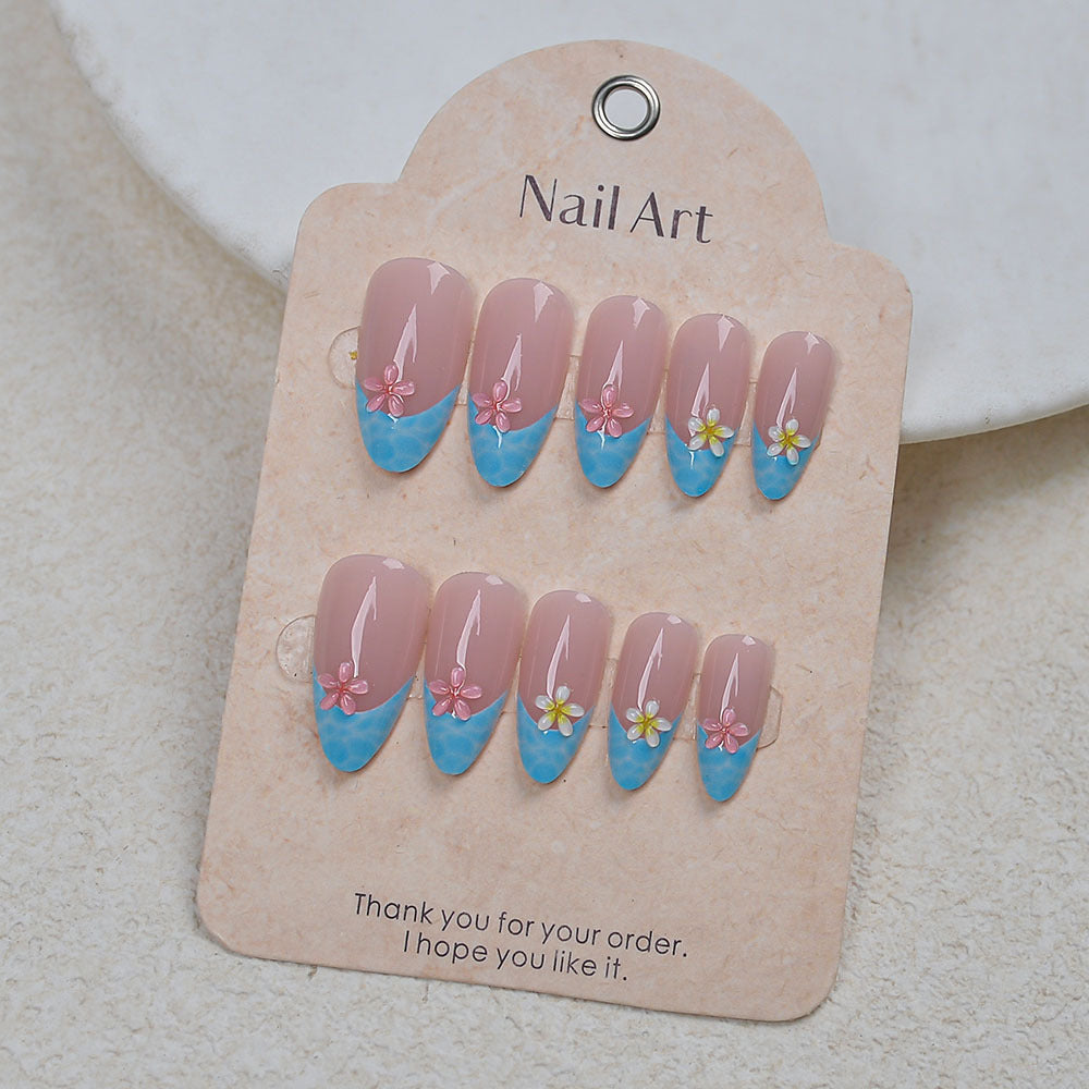 Floral Print Press-On Nail Set Kalsten