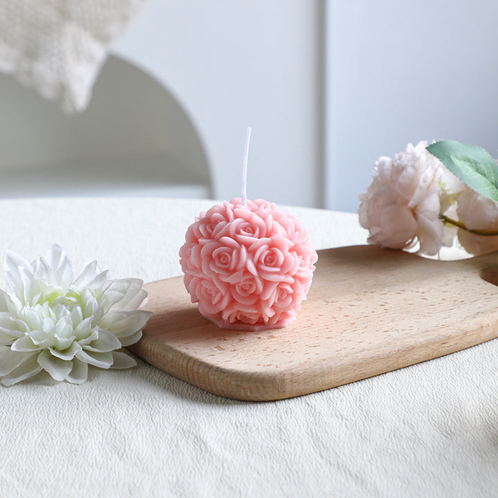 Hand-Poured Floral-Relief Cupcake Decorative Candle