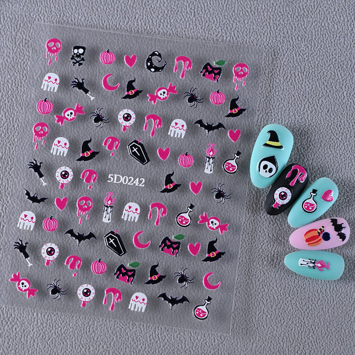 Halloween-Themed Nail Art Sticker Set