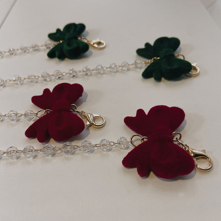 Jewelry holder chain with velvet bow pendant Kalsten
