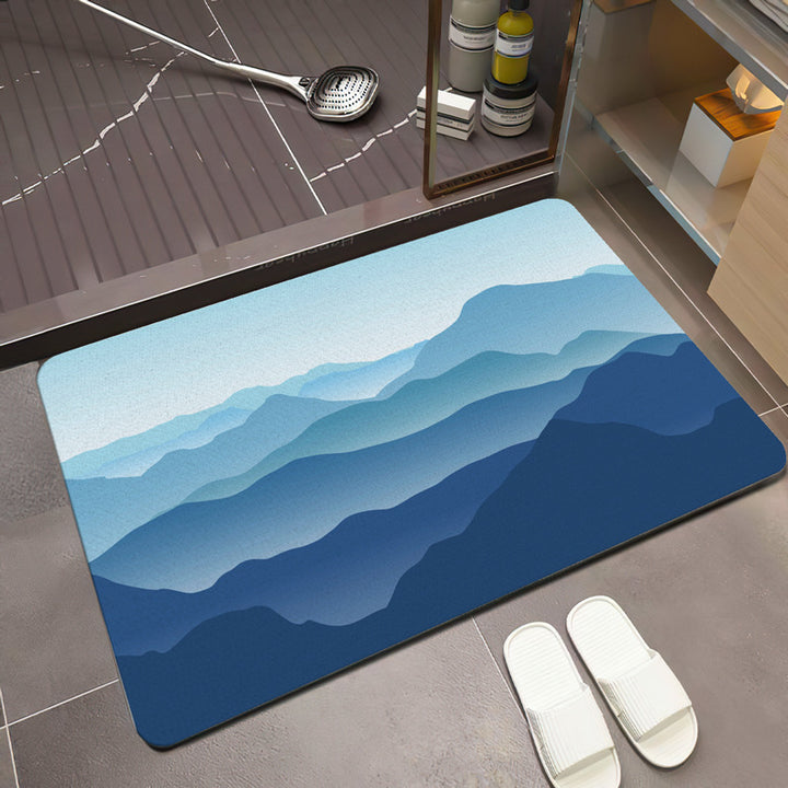 Scenic Mountain Landscape Bath Mat Kalsten