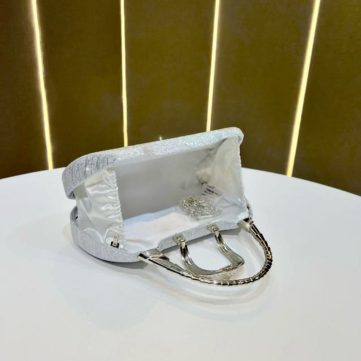 Rhinestone-Detail Evening Handbag