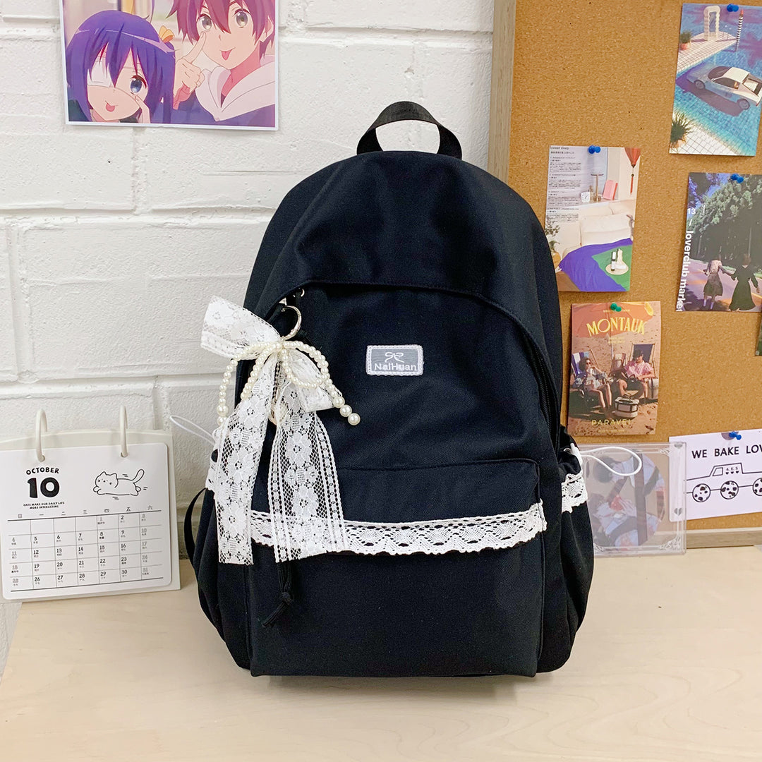 Elegant Lace-Trimmed Daily Backpack Kalsten