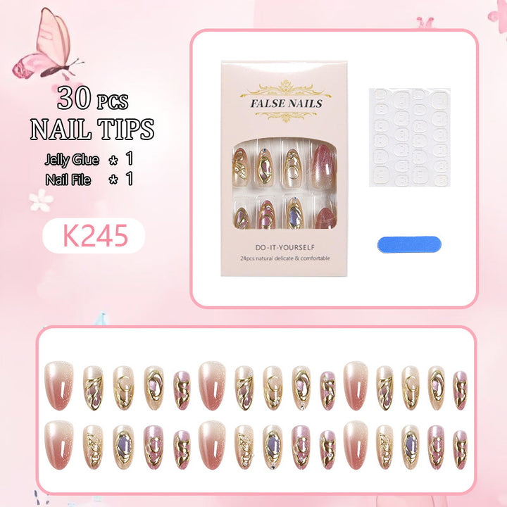 Artifical nails with glitter accents Kalsten