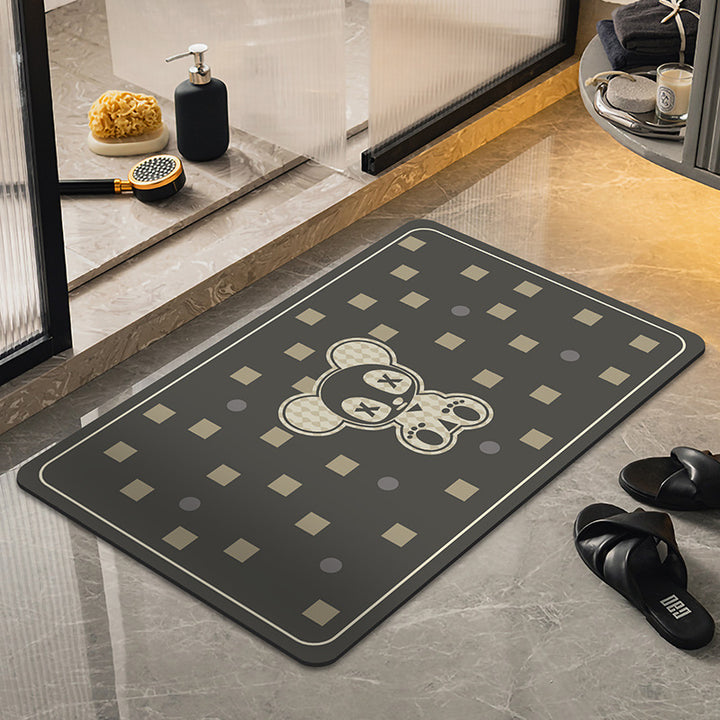 Fun Graphic Bath Mat for Bathroom