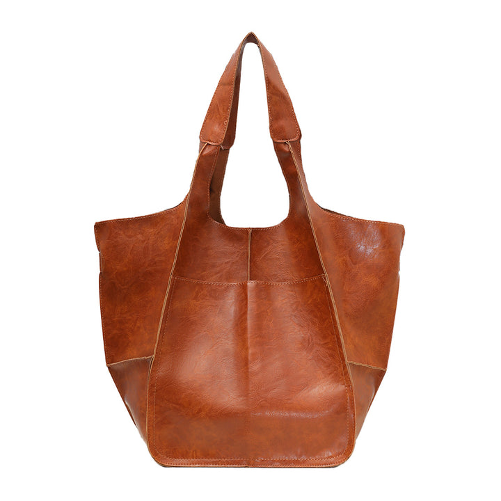 Distressed Leather Large Tote Bag