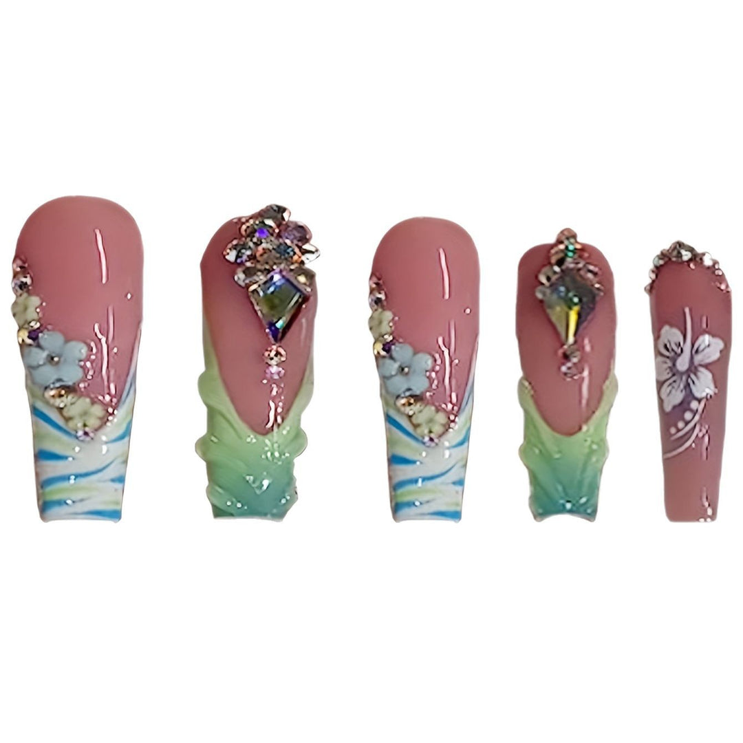 Glamorous Decorative Acrylic Nail Enhancements Kalsten