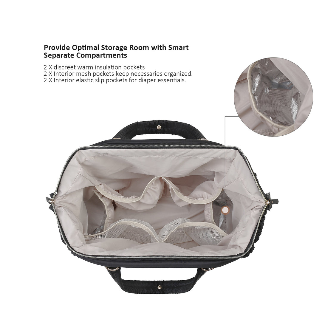 Fashionable diaper bag with elegant woven look Kalsten