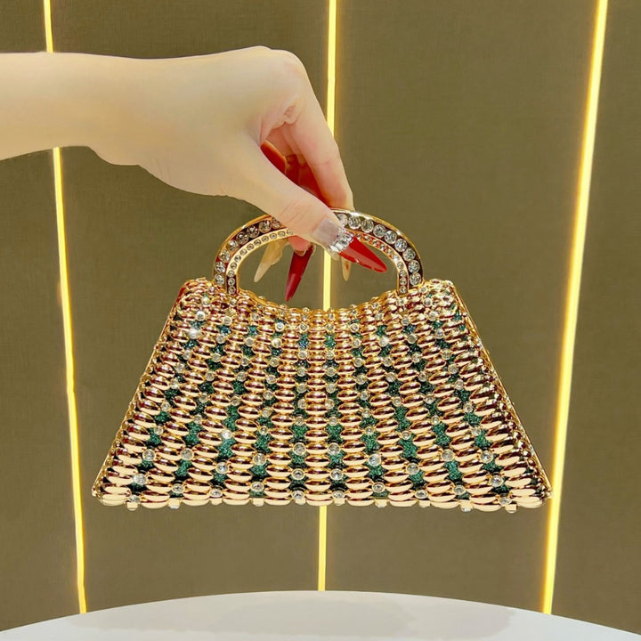 Rhinestone-Embellished Evening Handbag