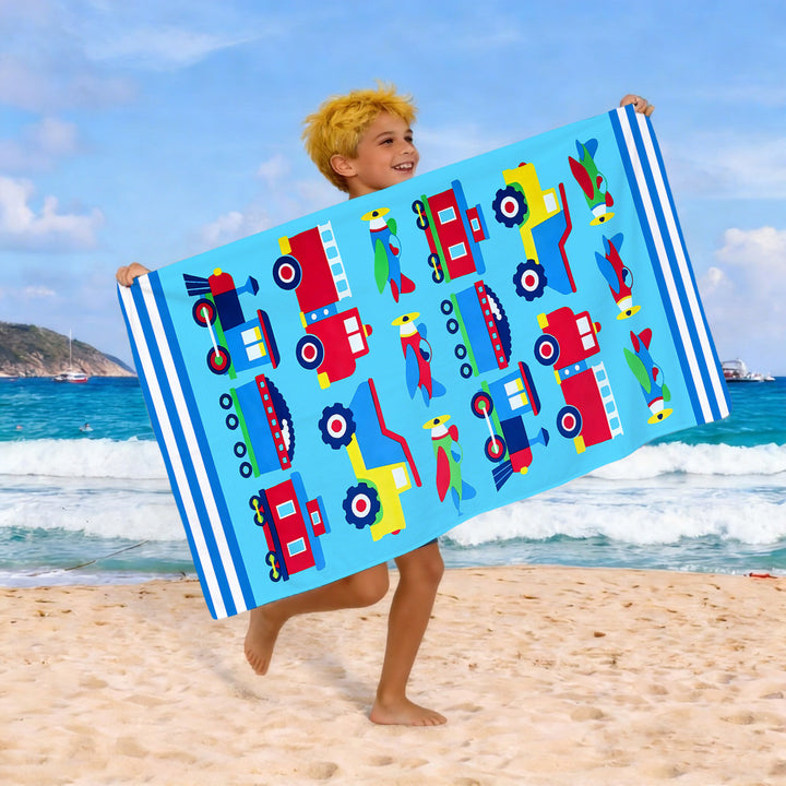 Beach towel with colorful horse motif Kalsten