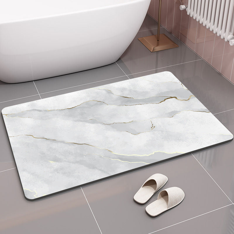 Geometric Patterned Memory Foam Bath Mat for Bathroom