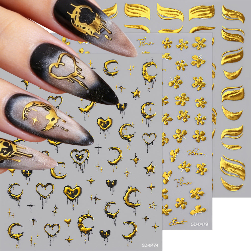 Celestial Themed Nail Art Stickers
