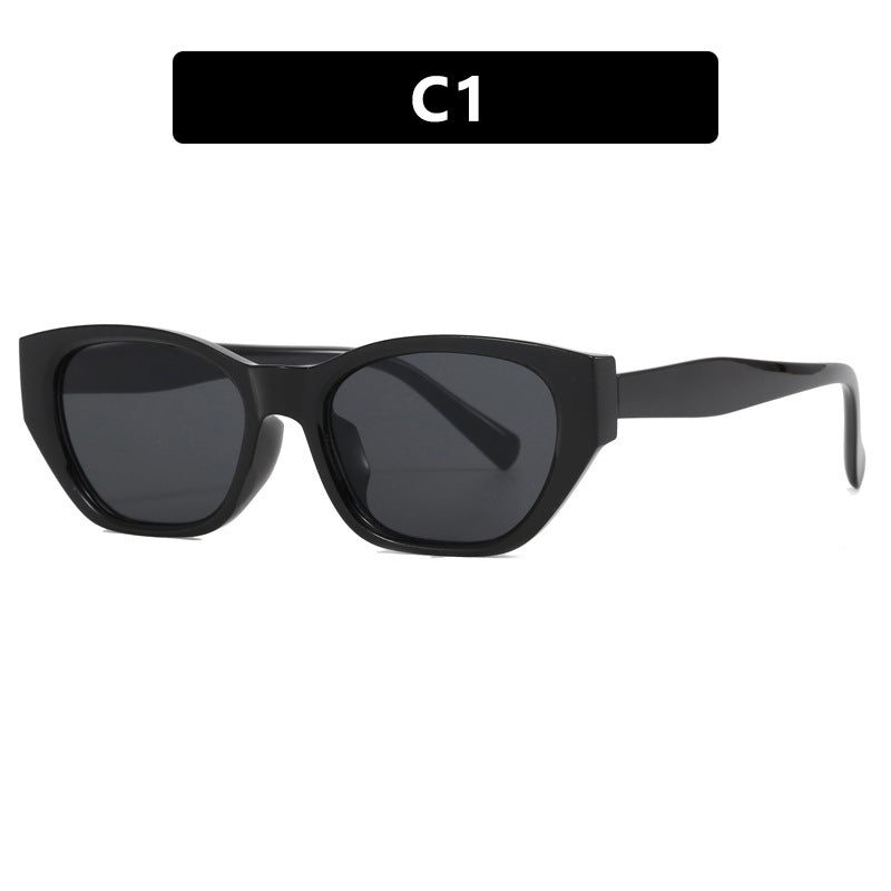 Women's futuristic cat-eye sunglasses with transparent frame and comfortable UV protection Kalsten