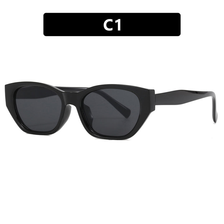 Women's futuristic cat-eye sunglasses with transparent frame and comfortable UV protection Kalsten