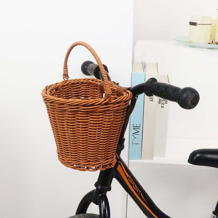 Practical hand basket with leather handles Kalsten