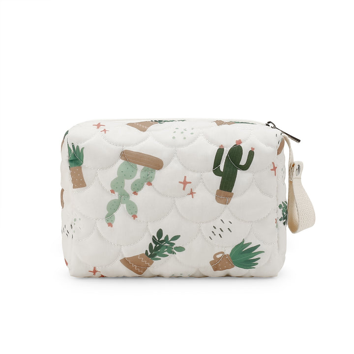 Stylish cosmetic bag with trendy plant motifs Kalsten