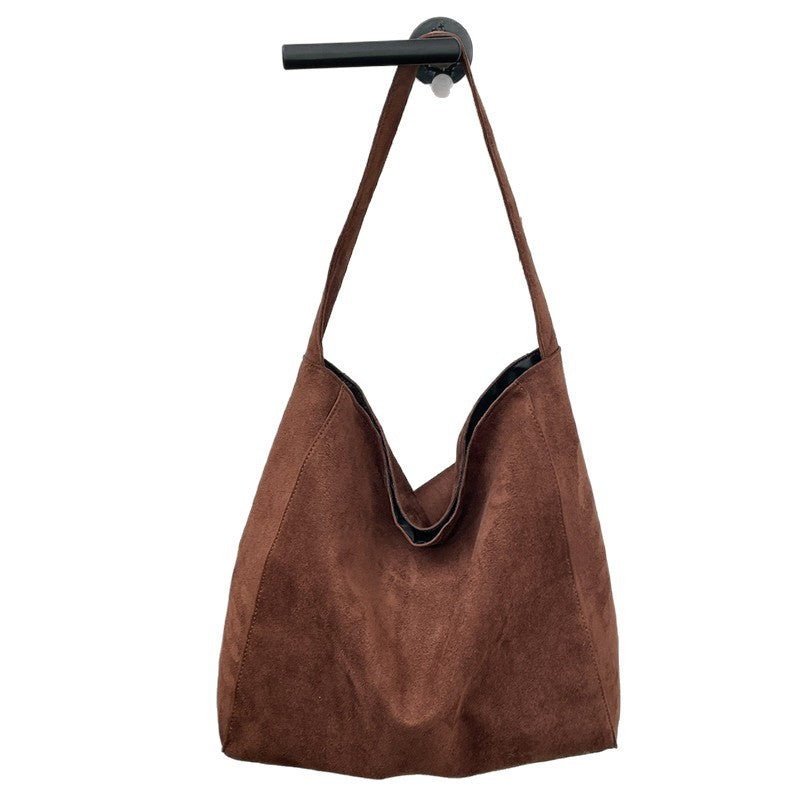 Suede Slouchy Tote Bag