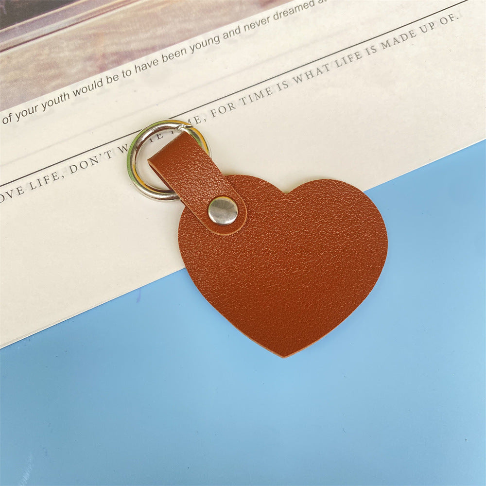 Premium Heart-Shaped Leather Keychain kalsten