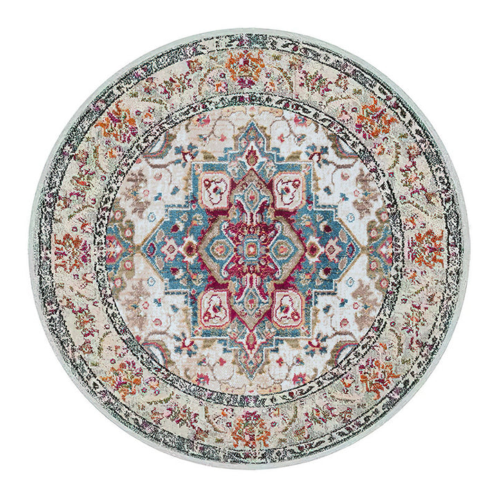 Vintage-Inspired Round Area Rug Kalsten