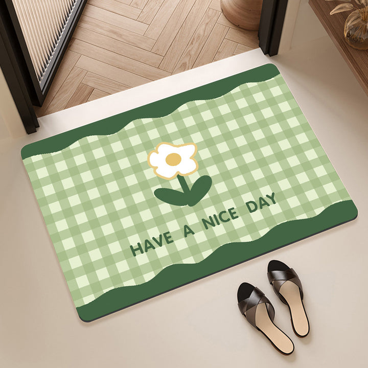 Stylish Floral Patterned Comfort Bath Mat Kalsten