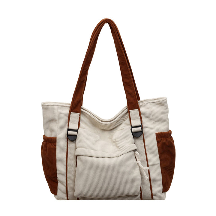 Stylish Corduroy Tote Bag