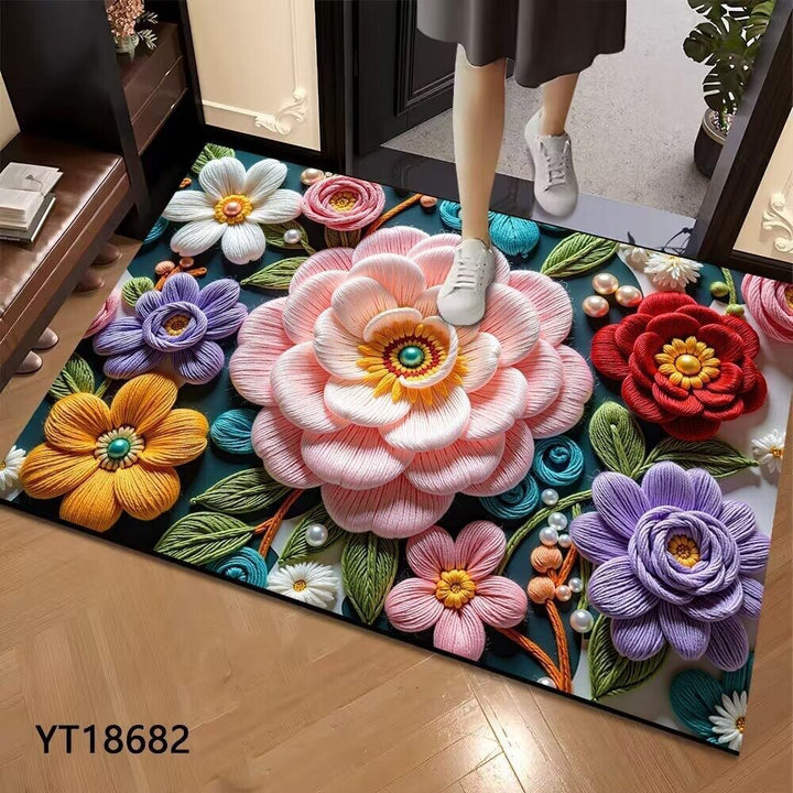 Floral Design Entrance Mat