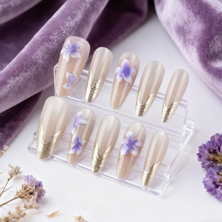 Floral Design Press-On Nails Kalsten