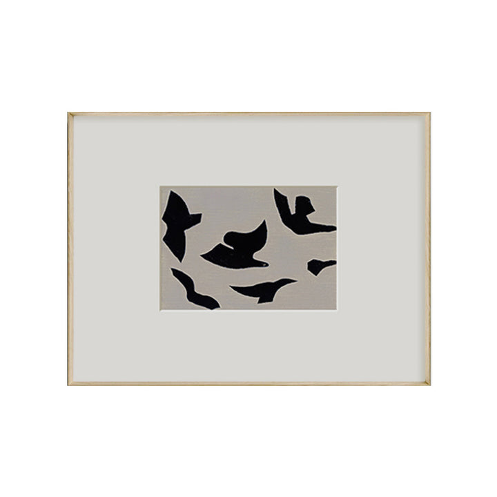 Framed Abstract Bird Artwork