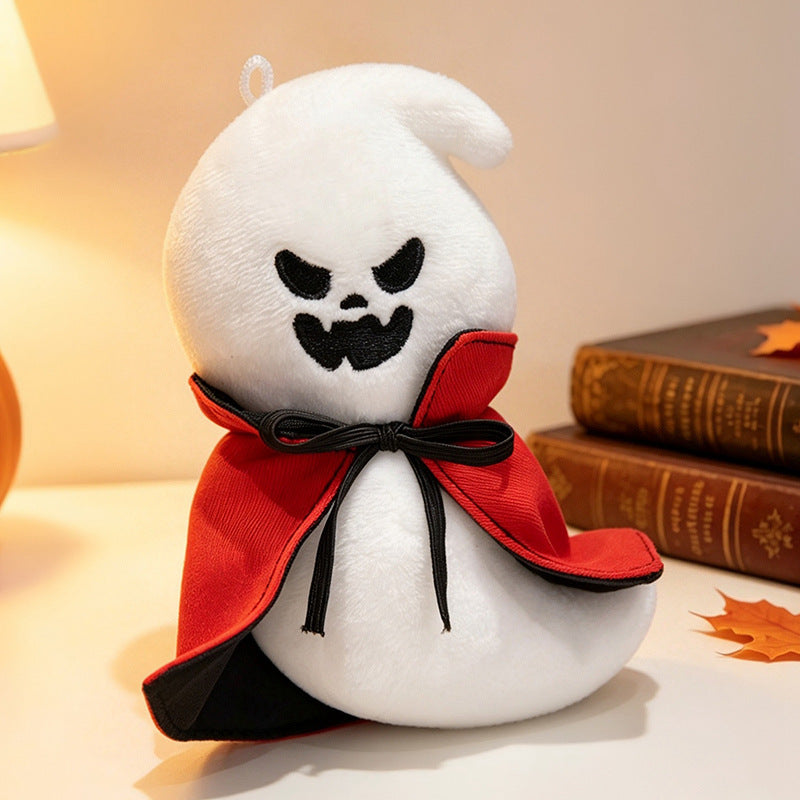 Cozy decorative pumpkin plush pillow with face and velvet feet
