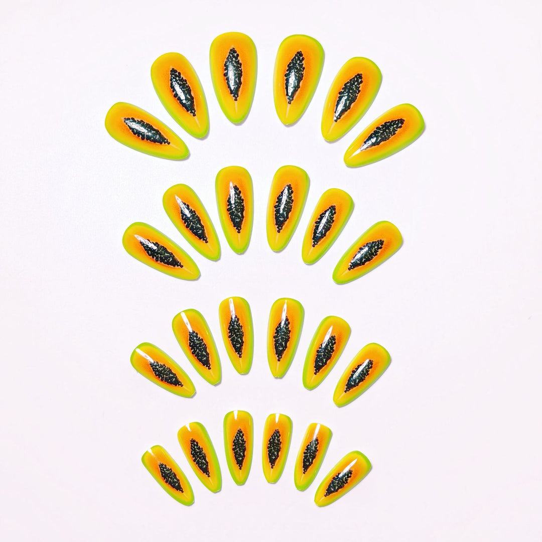 Creative Papaya-Inspired Nail Art Kalsten
