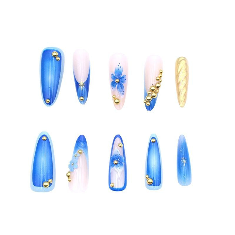Artistic Floral Nail Art Extensions Kalsten