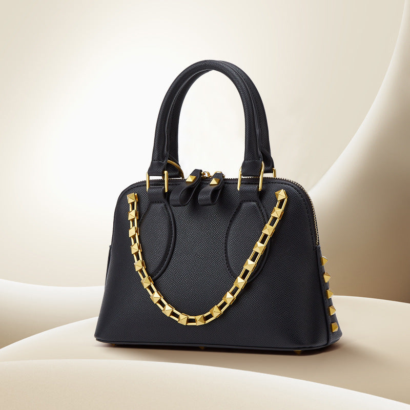 Chic Structured Handbag with Studded Detail